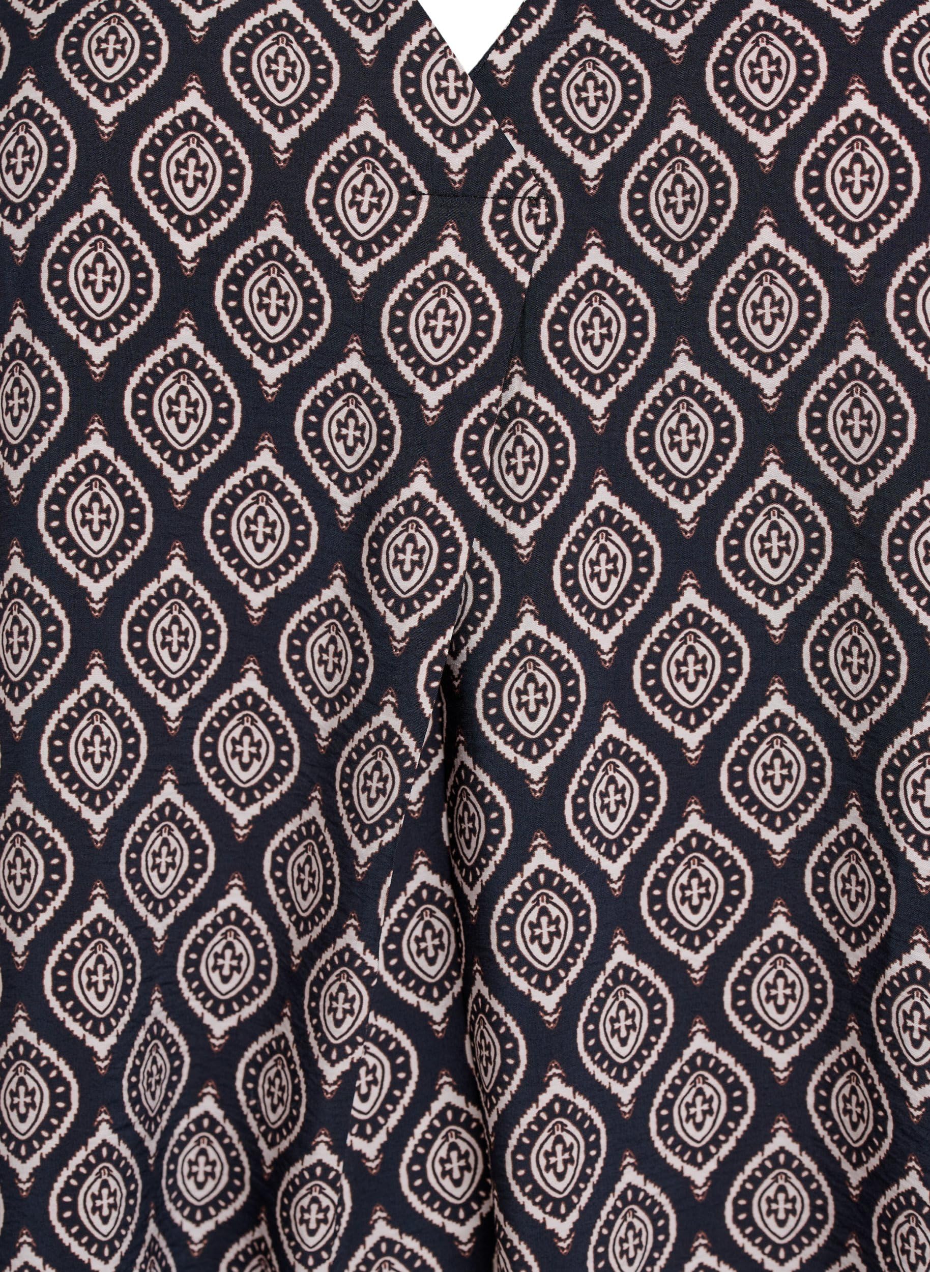 Zizzi Kleid Viskose V-Ausschnitt Seitenschlitz Gr. 42-60