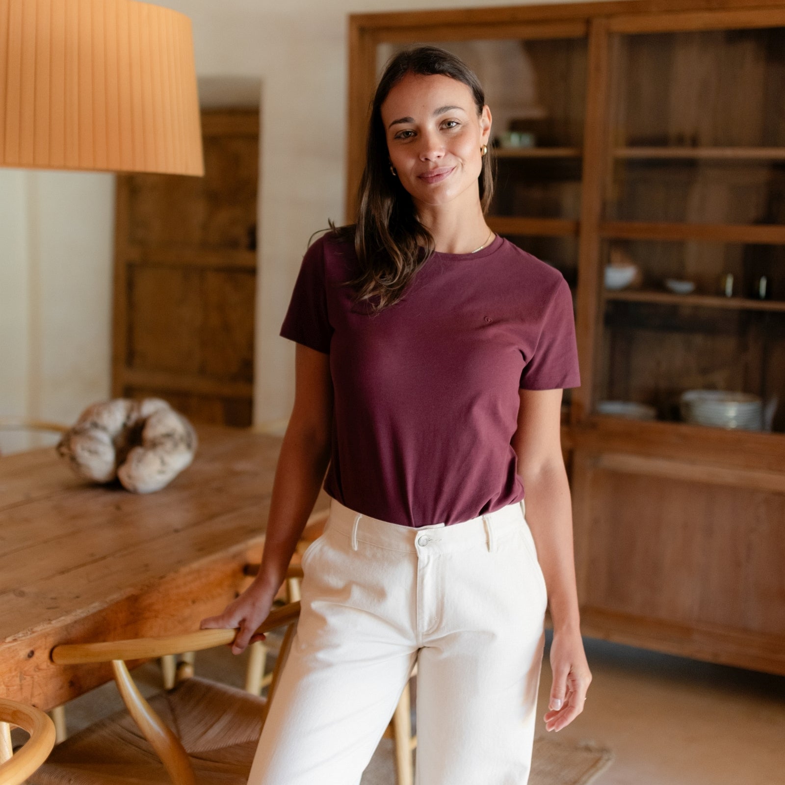 NORDLICHT Alva T-Shirt Rundhals Cherry Recycling