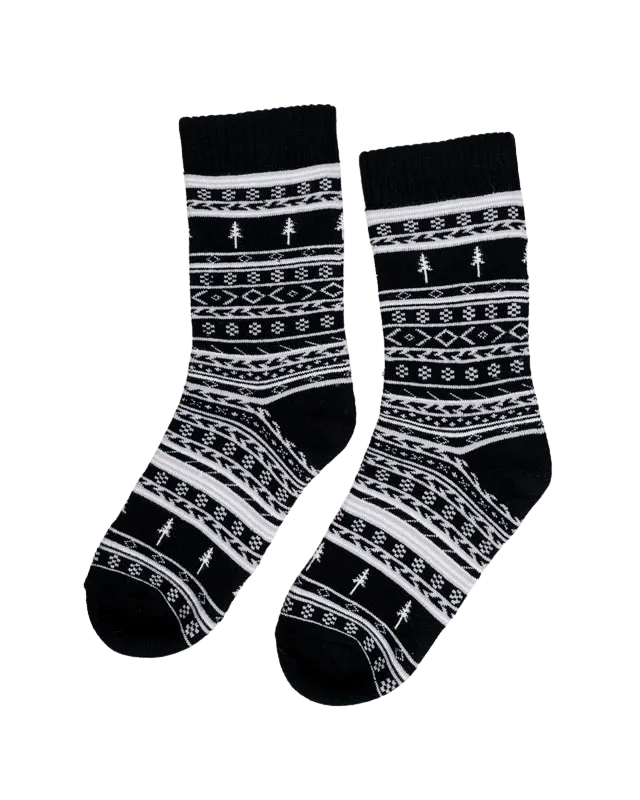 NIKIN TreeSocks Cosy Norwegian Socken Black Bambus