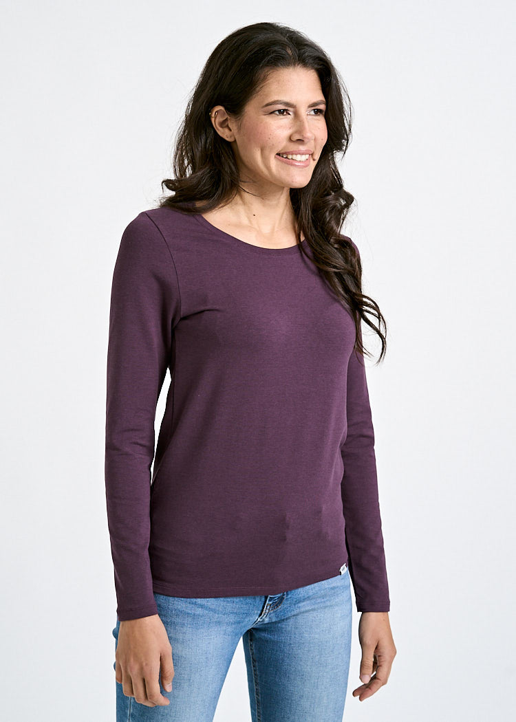 Wijld Maya Langarmshirt Lyocell Plum Perfect