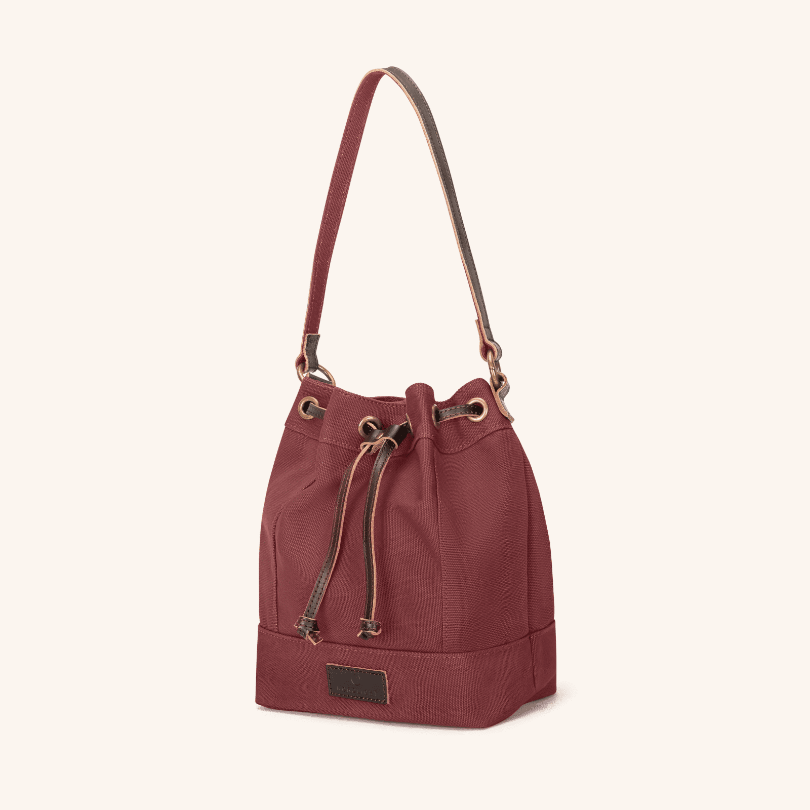 Nordlicht Janna XS Tasche Bordeaux Rot Leder Canvas