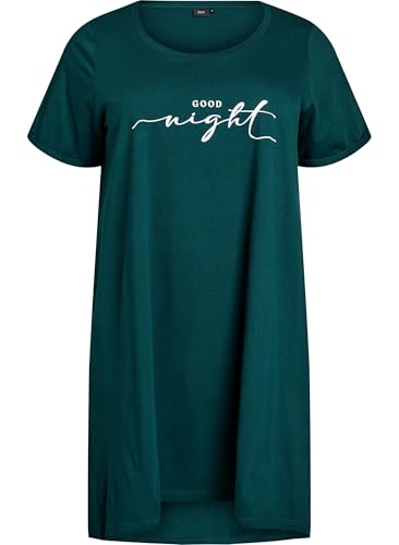 Zizzi Nightwear Nachthemd Bio-Baumwolle Kurzarm Druck