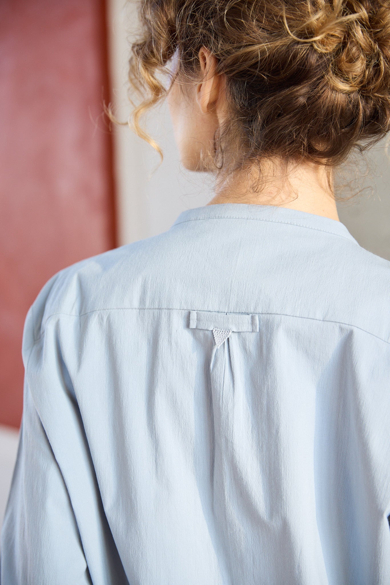 Christiane Strobel VALESKA Hemdbluse Bio-Baumwolle blau
