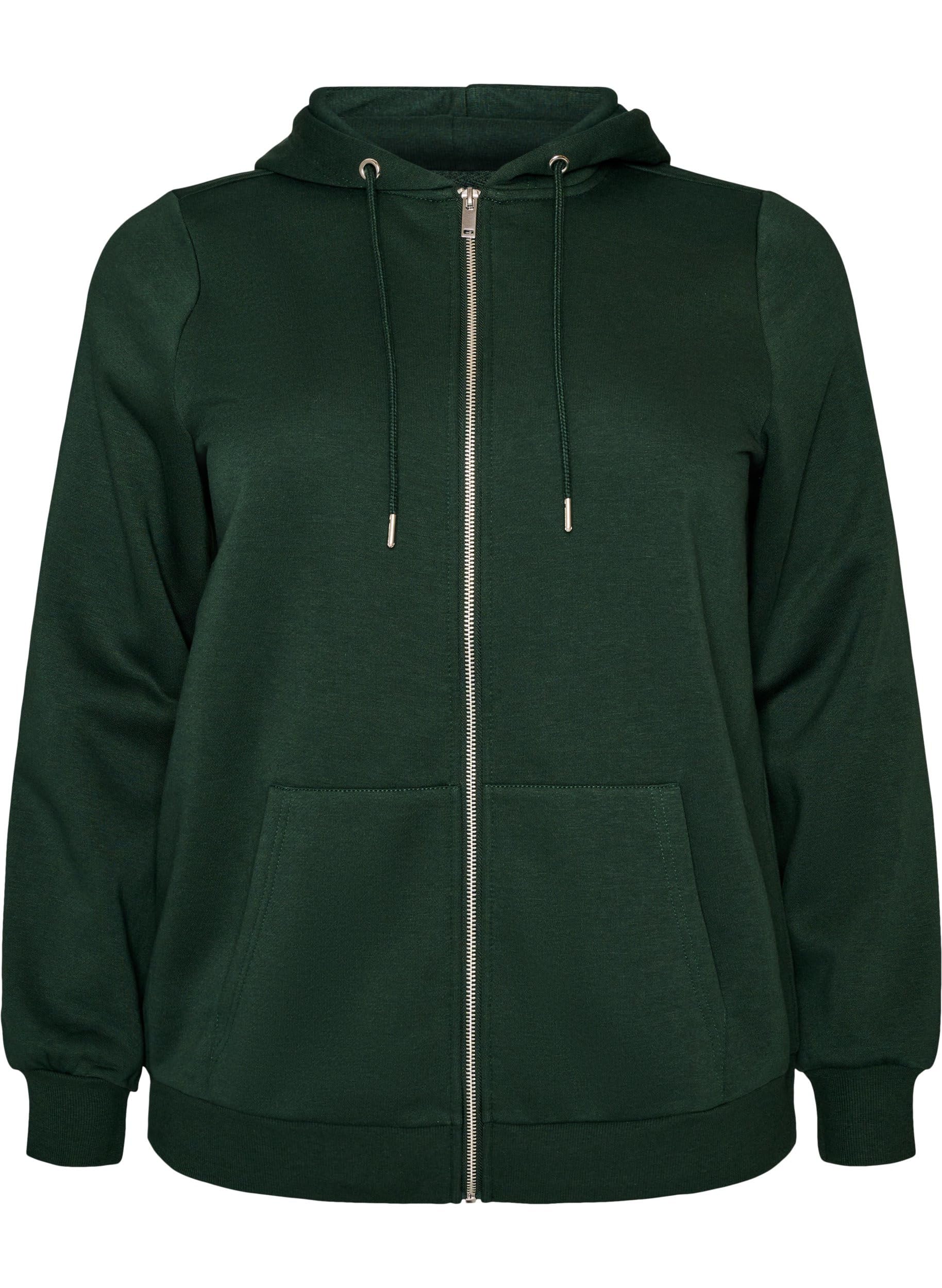Zizzi Sweats Zip Hoodie Kapuze Balloon Fit Fleece