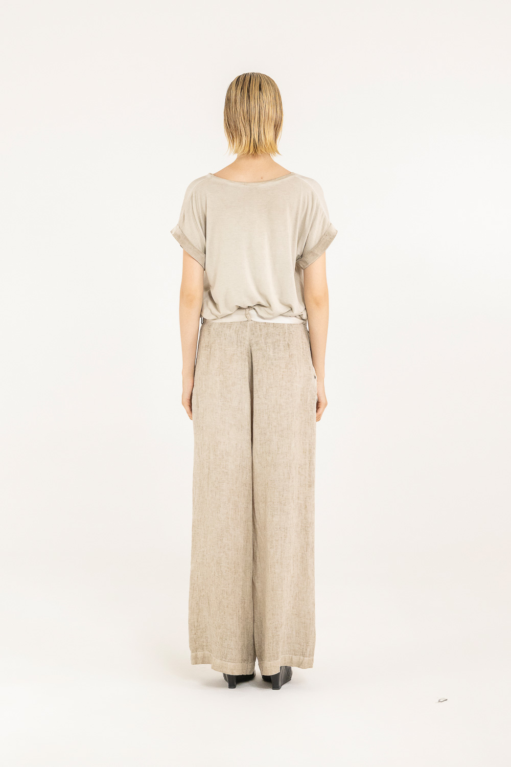 Sanctamuerte Pantaloni Pantalone Regular Hose Leinen Bügelfalte