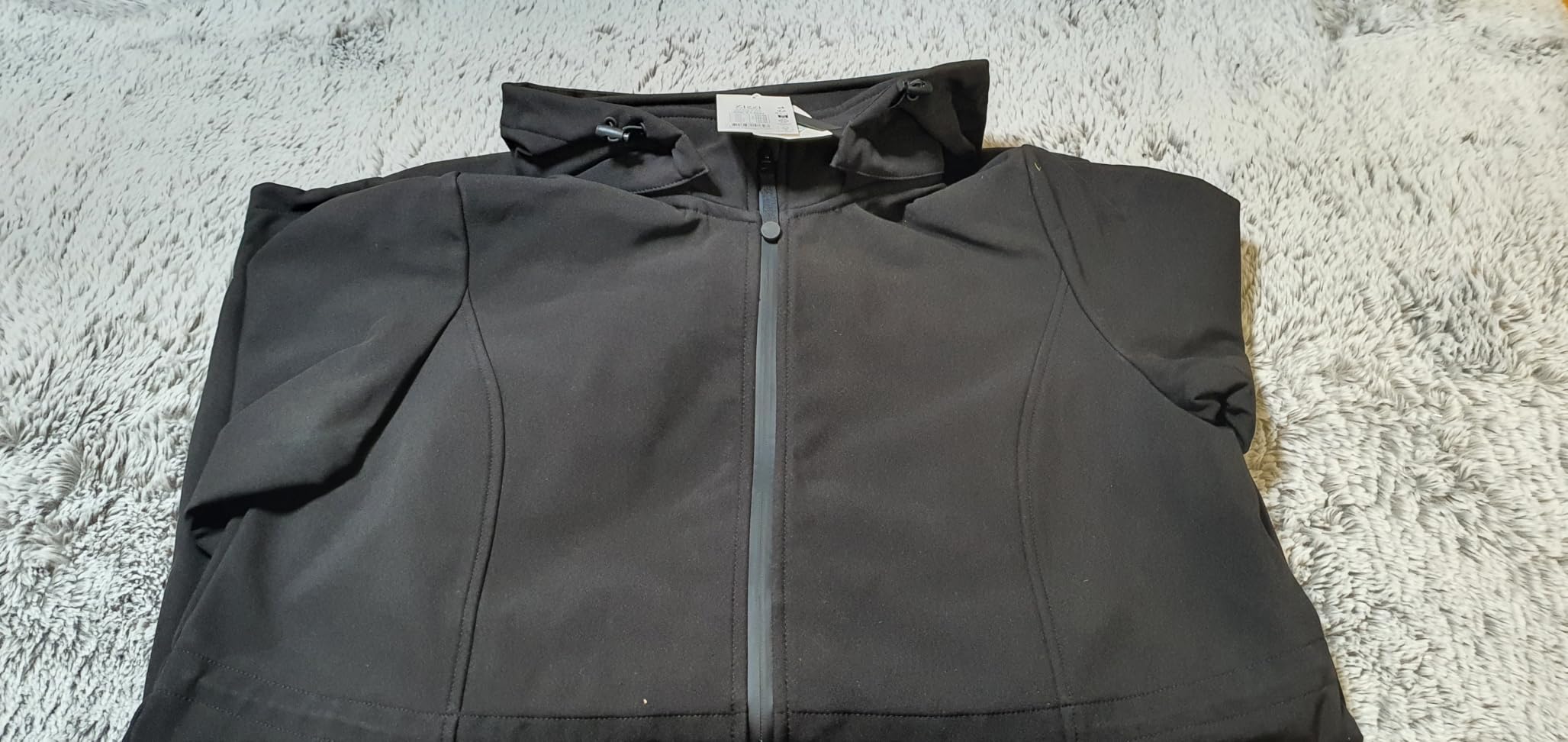 Zizzi Softshelljacke Lang Kapuze Fleece Winddicht 10.000 mm