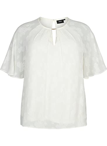 Zizzi Blouses Bluse Kurze Ärmel Struktur Bluse