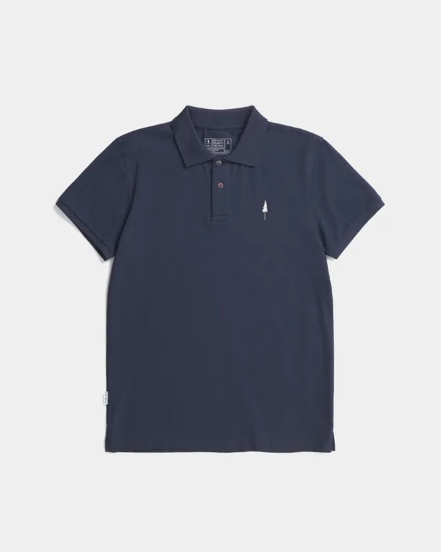 NIKIN TreePolo Poloshirt Dark Navy Bio-Baumwolle
