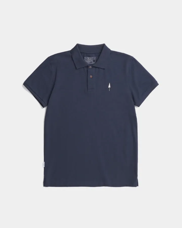 NIKIN TreePolo Poloshirt Dark Navy Bio-Baumwolle