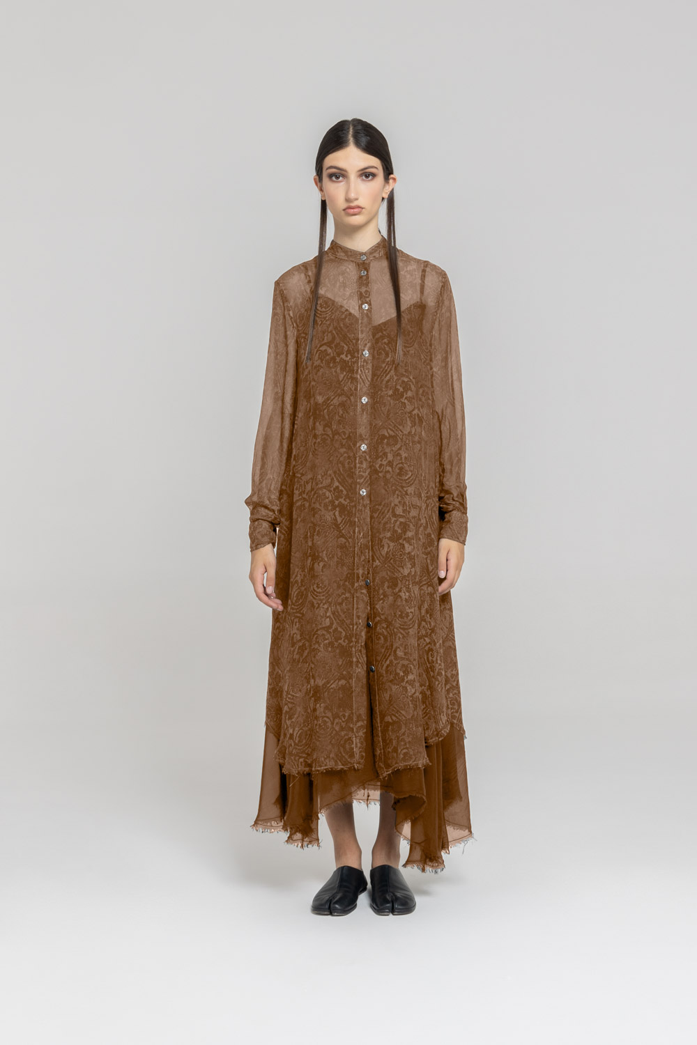 Sanctamuerte Abiti Chemisier Hemdkleid Viskose-Seide Barock