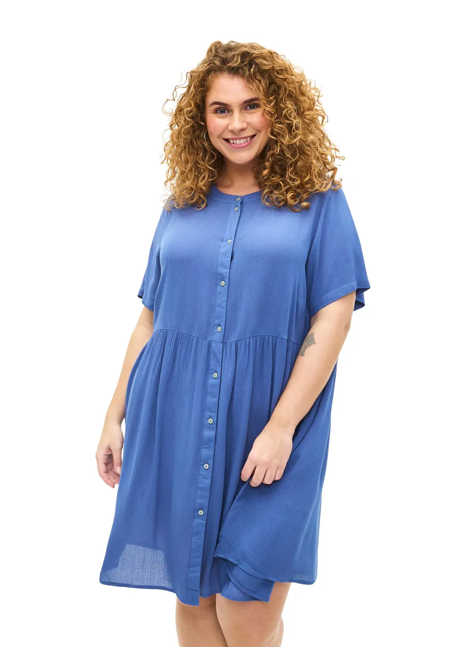 Zizzi A-Linie Kleid Damen Ecovero Viskose Gr.42-60