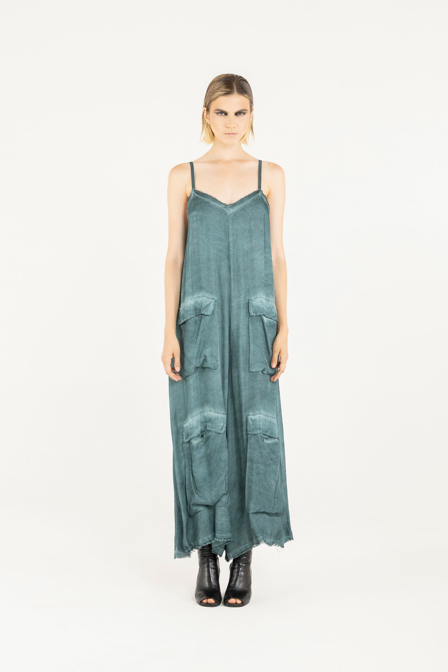 Sanctamuerte Abiti Salopette Palazzo Overall Viskose 4 Taschen