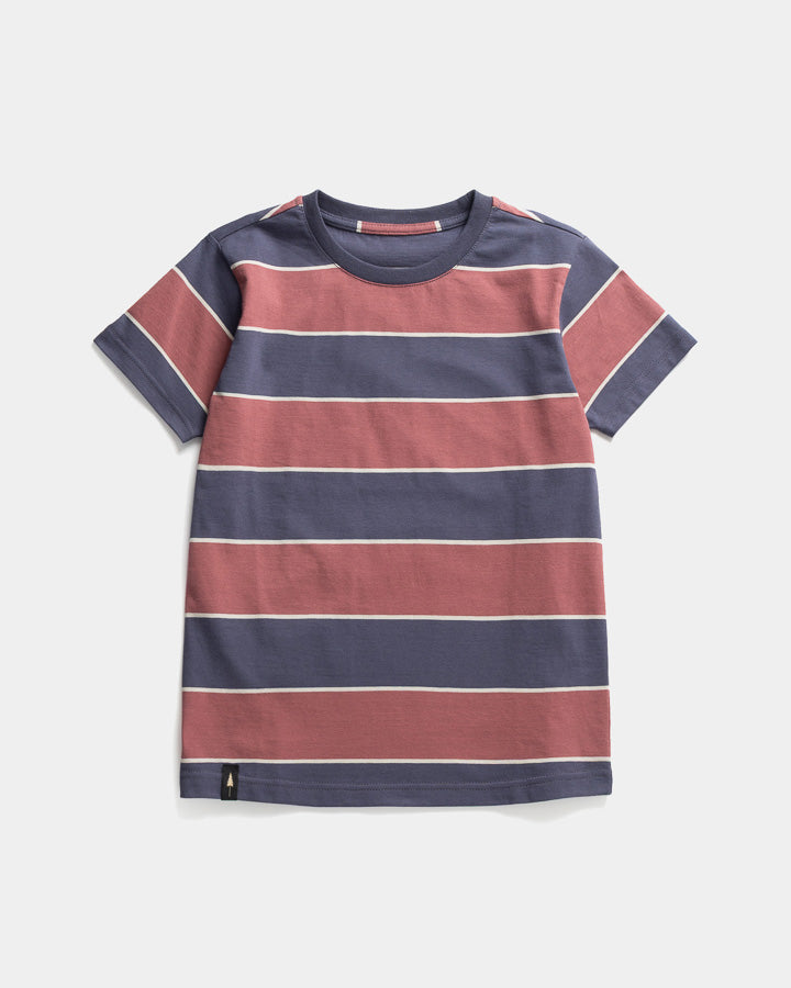 NIKIN TreeShirt Striped Kinder T-Shirt Dark Ink-Blush Bio 122/128