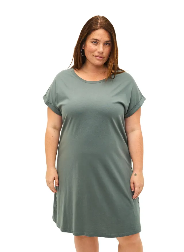 Zizzi Dresses 2er-Pack Kleid Baumwolle Kurzarm