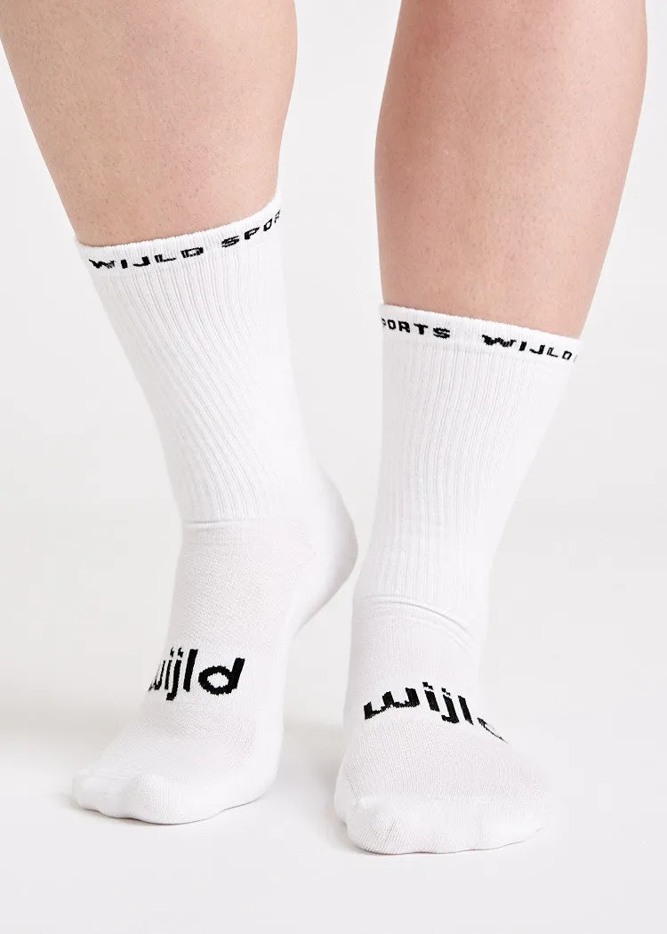 Wijld Woodsocks Tennissocken Sport Bright White 39-42 Lyocell