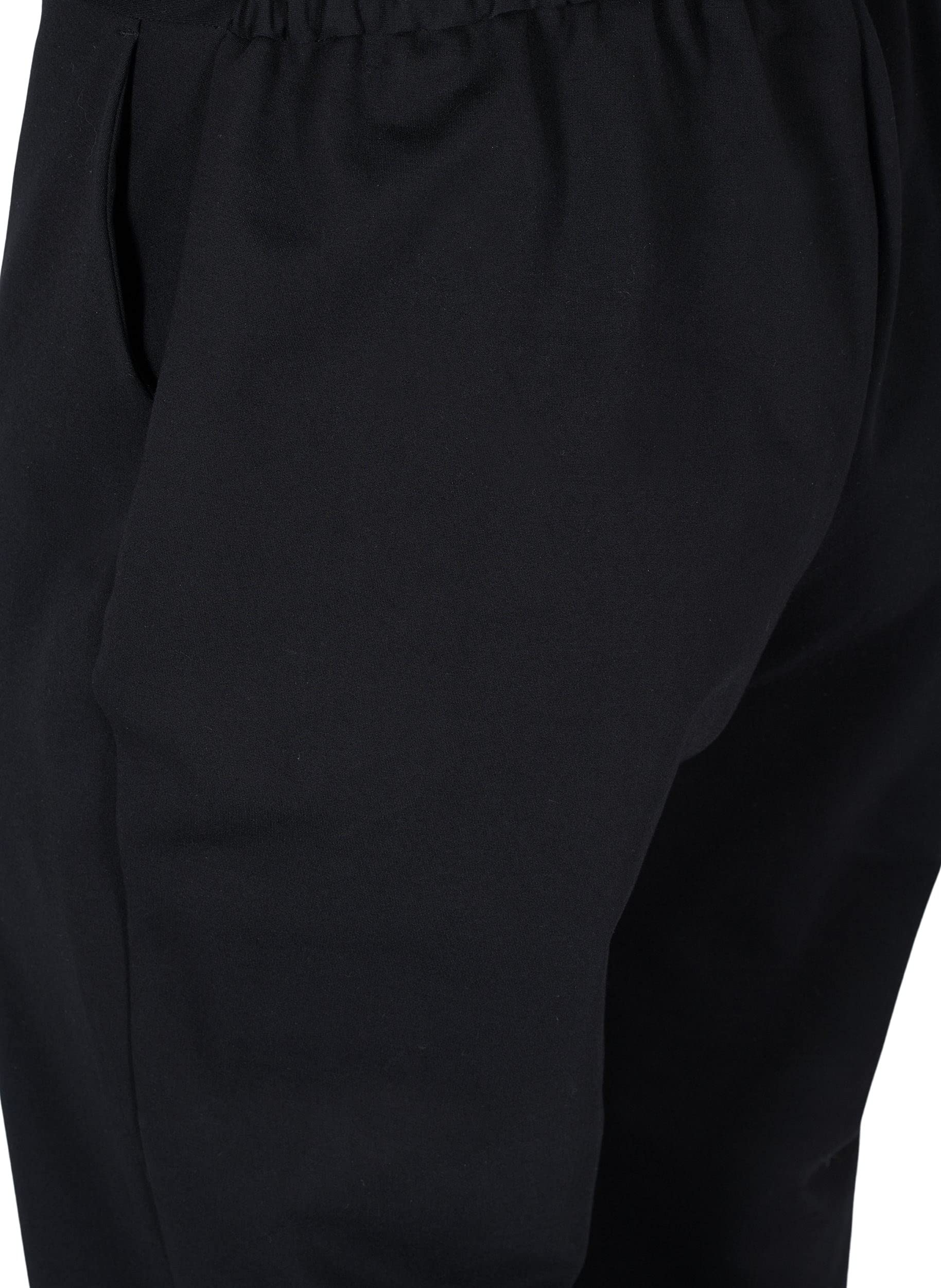 Zizzi Weite Hose Damen Schwarz Gr 50-52 mit Taschen