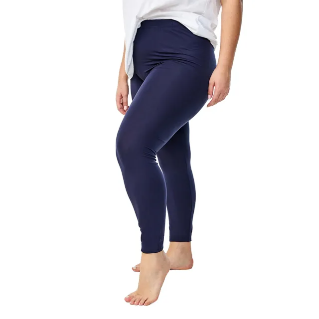 Zizzi Basic Leggings Damen große Größen Viskose lang