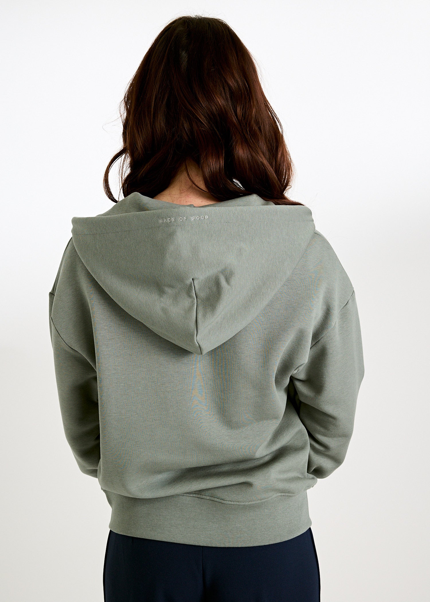 Wijld Selina Sweatjacke Damen Agave Green Kapuze Lyocell