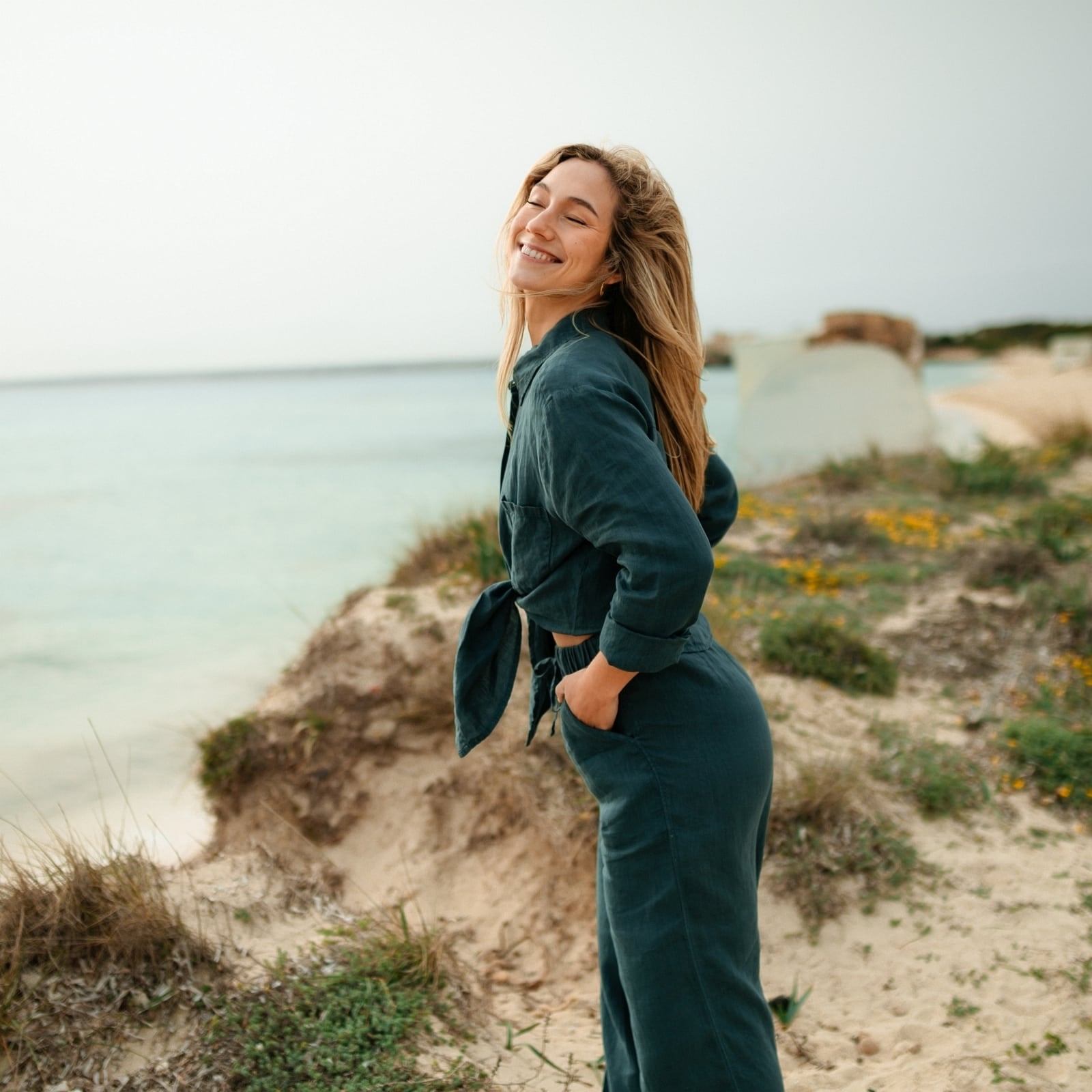 NORDLICHT Cilia Leinen Bluse Oversize atmungsaktiv