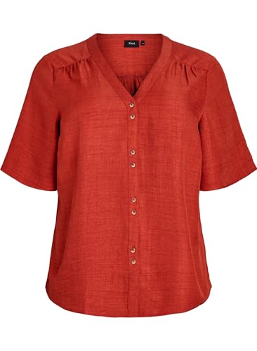 Zizzi Blouses Hemdbluse Große Größen 42-60 V-Ausschnitt