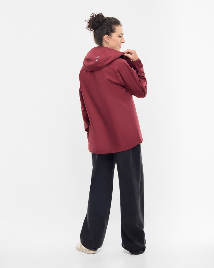 NIKIN TreeJacket Rain Women Regenjacke Burgundy Wasserdicht