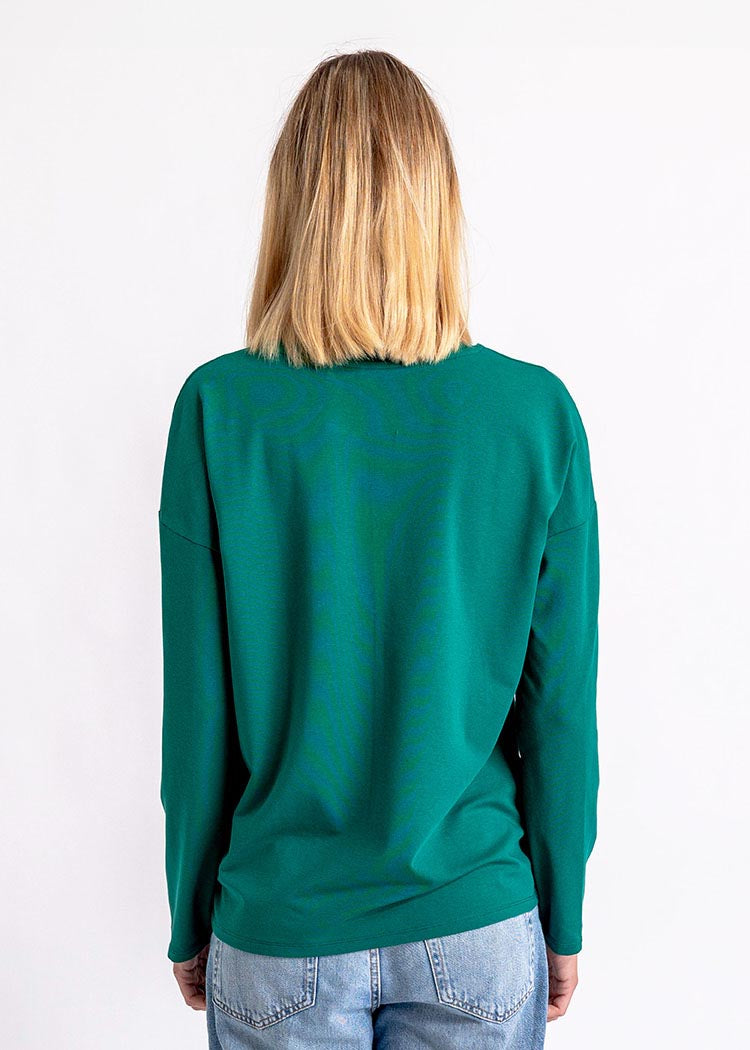 Wijld Pocket Langarmshirt Damen Aventurine Lyocell Bio