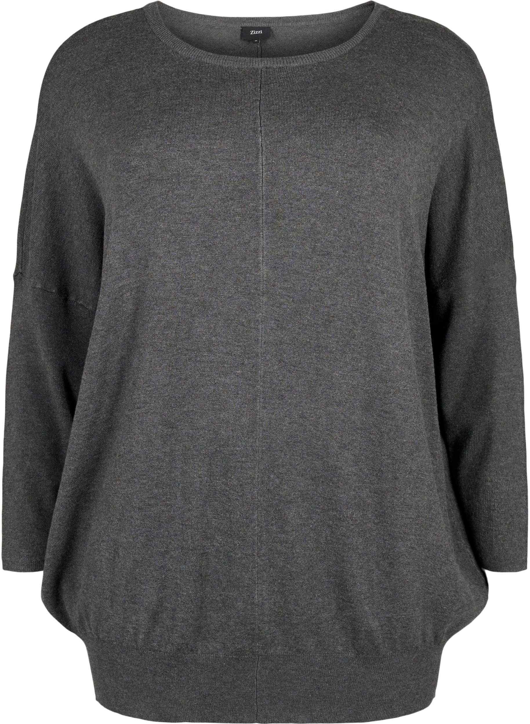 Zizzi Strickpullover Langarm Viskose Tunika Ecovero