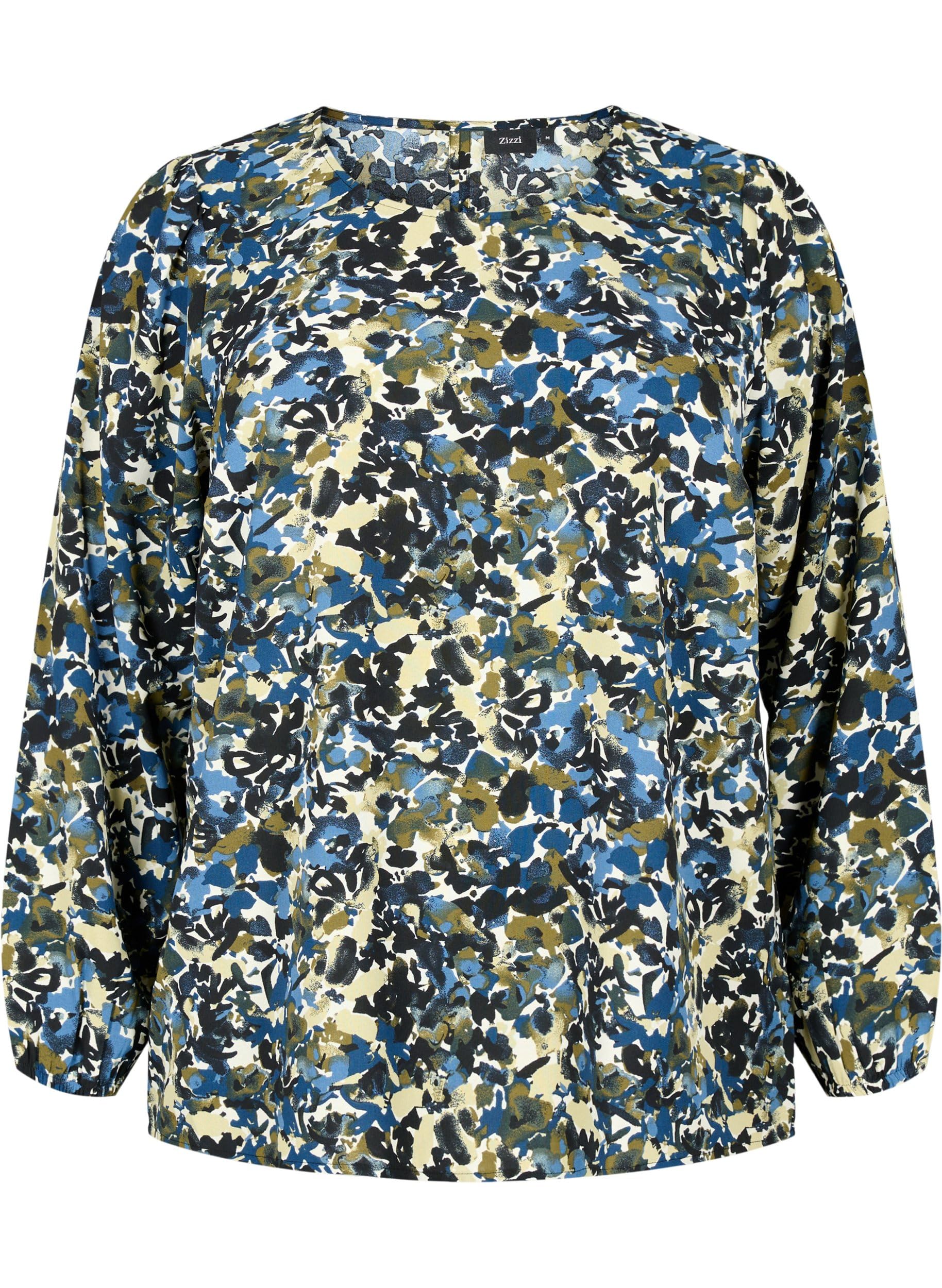 Zizzi Blouses & Shirts Bluse Puffärmel Rundhals locker
