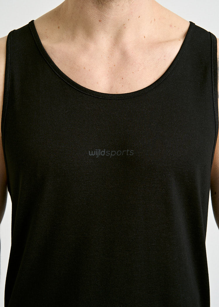 Wijld Peter Sport Tank Top Herren Schwarz-Grau atmungsaktiv
