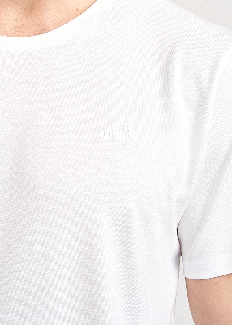 Wijld Woodshirt T-Shirt Herren Weiß Holz Regular