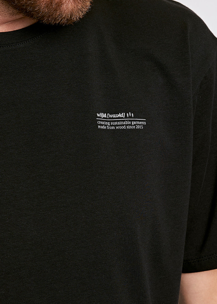 Wijld Timo Black Herren T-Shirt Schwarz Bio