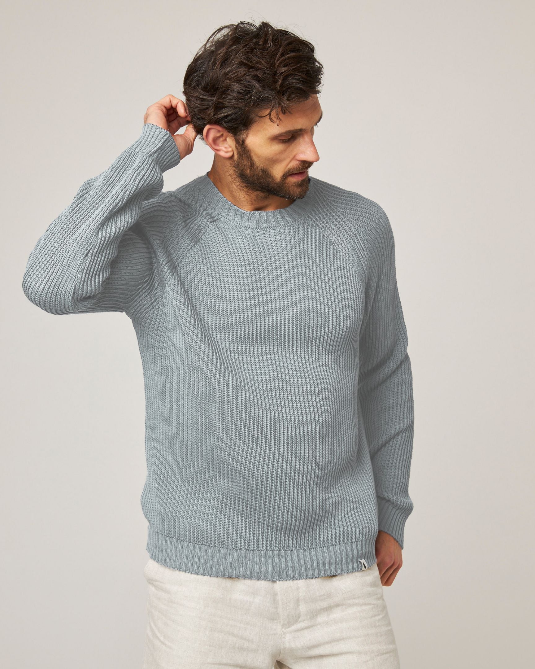Peregrine Harry Strickpullover Herren Navy Baumwolle