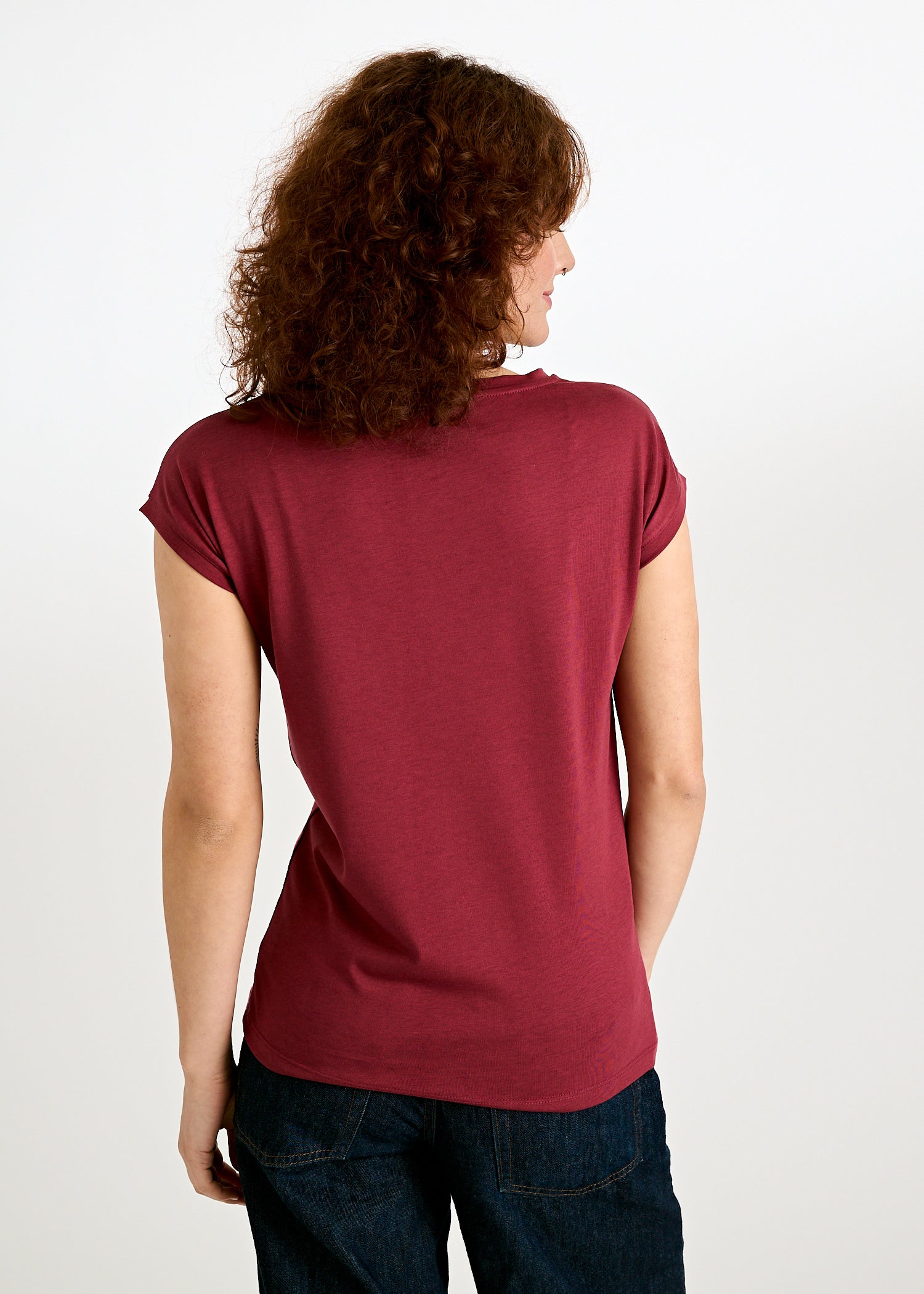 Wijld Elena Tibetan Red Damen T-Shirt Holzfaser