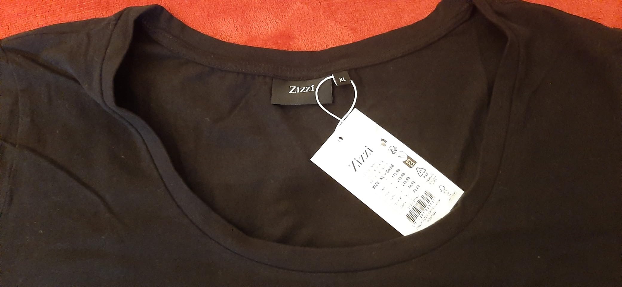 Zizzi Basic T-Shirt 3/4-Arm Große Größen Schwarz