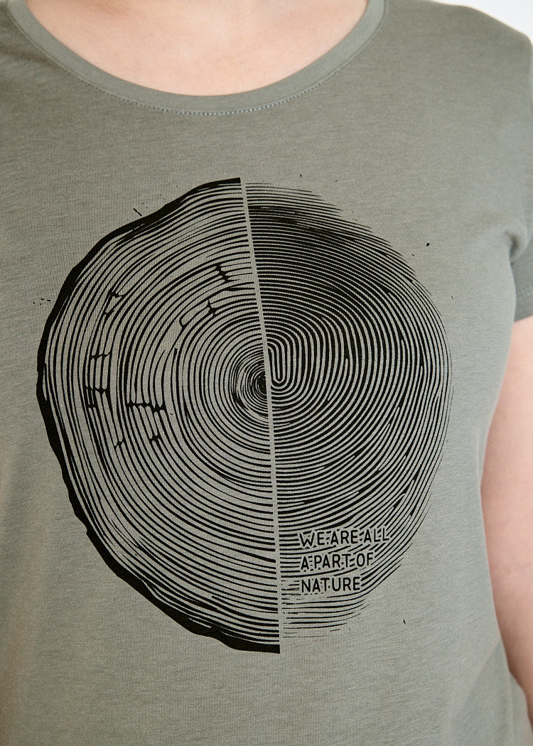 Wijld Sarah We Are Nature Damen T-Shirt Holz
