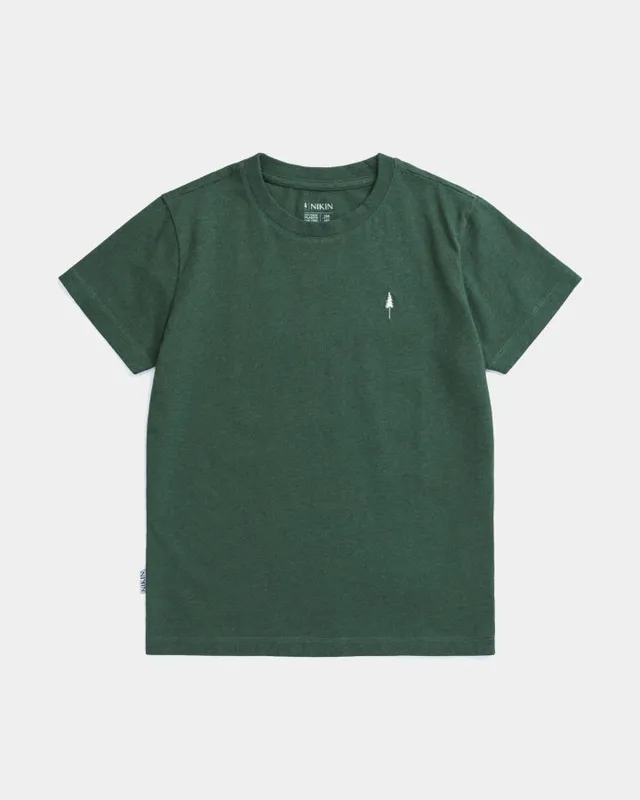 NIKIN TreeShirt Kids Kinder T-Shirt Olive Mel Bio-Baumwolle