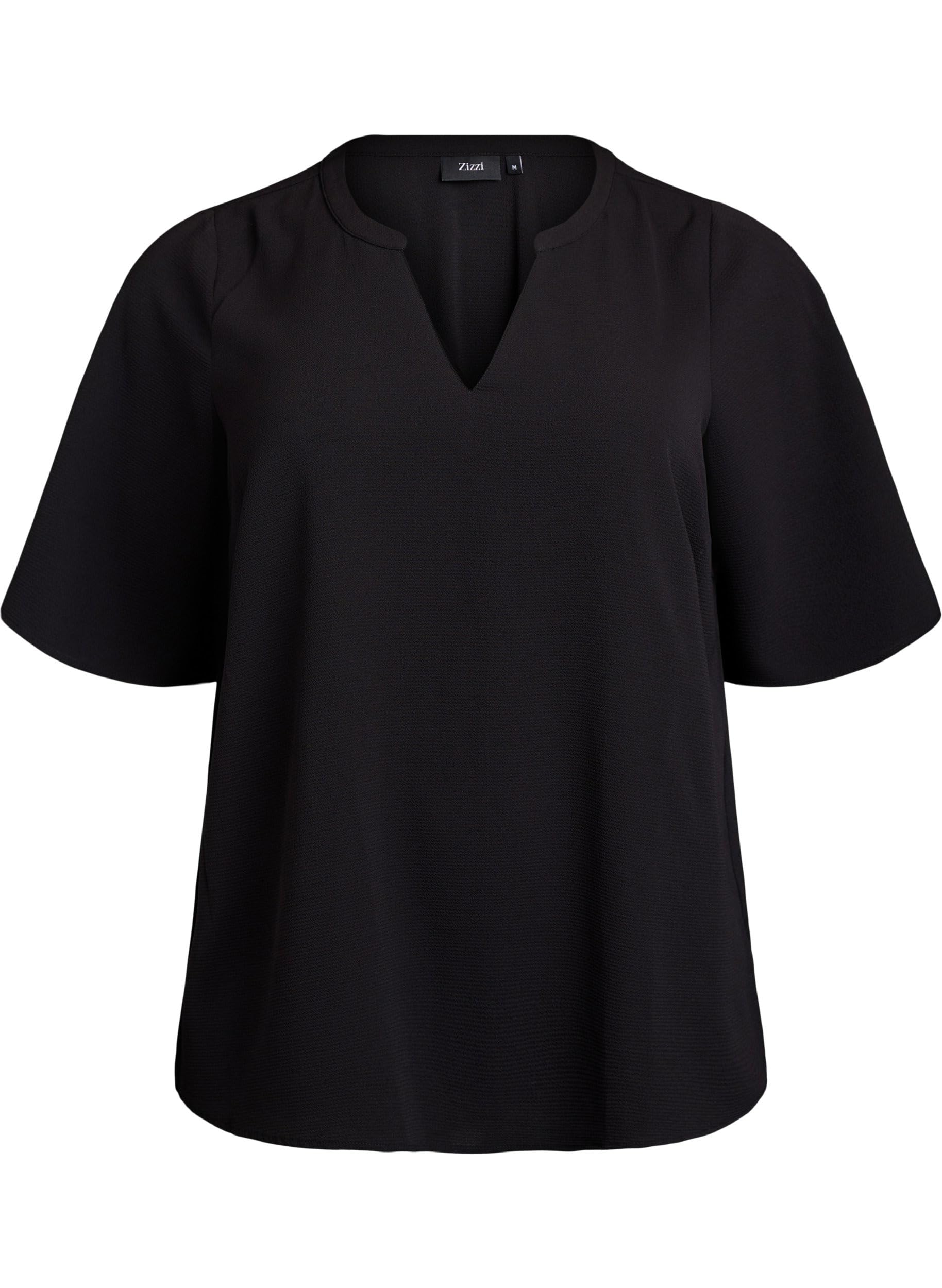 Zizzi Blouses & Shirts Bluse Kurzarm V-Ausschnitt Uni 42-60