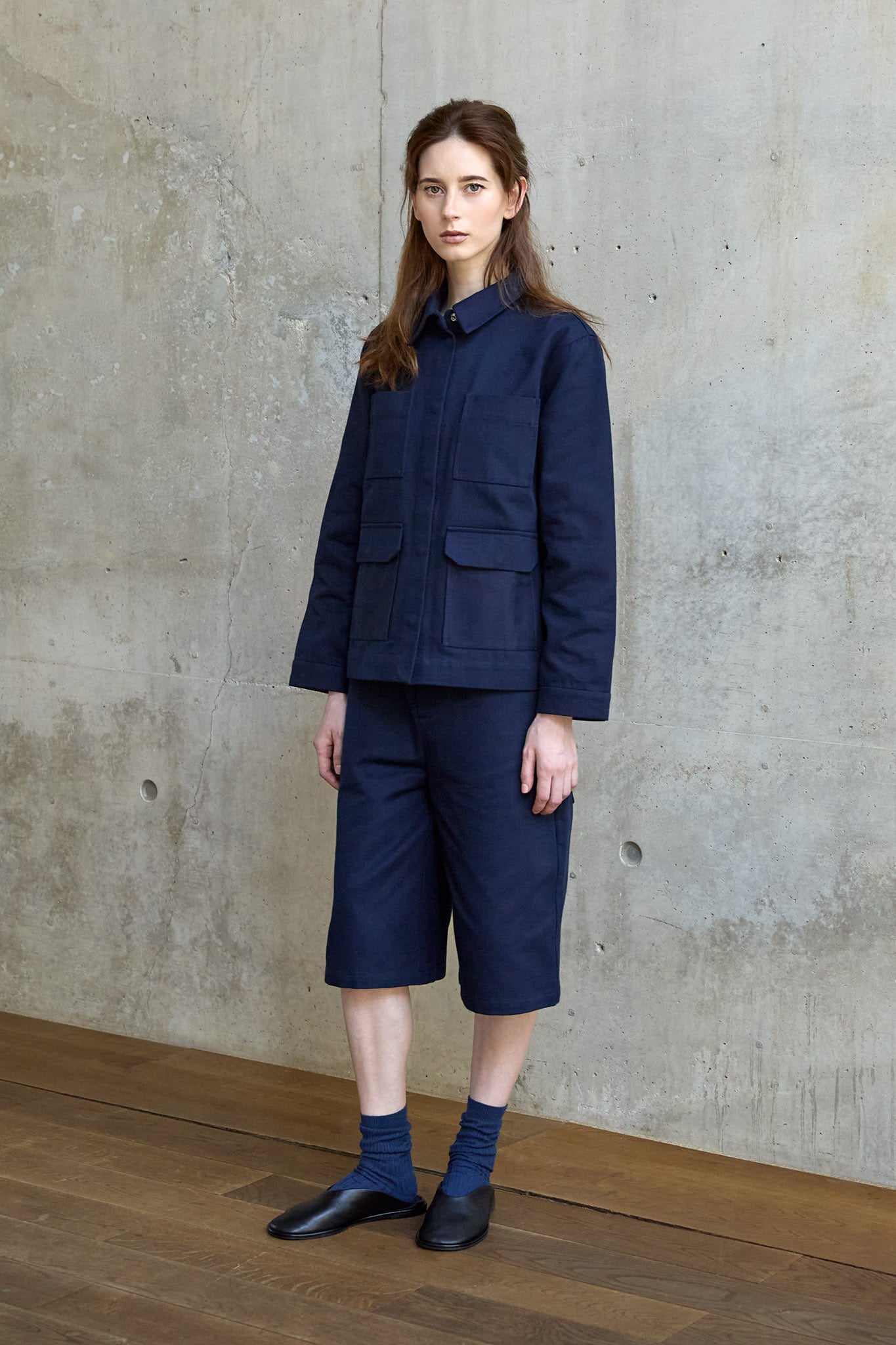 Christiane Strobel MARLENE Workwear Jacke Bio-Baumwolle Navy