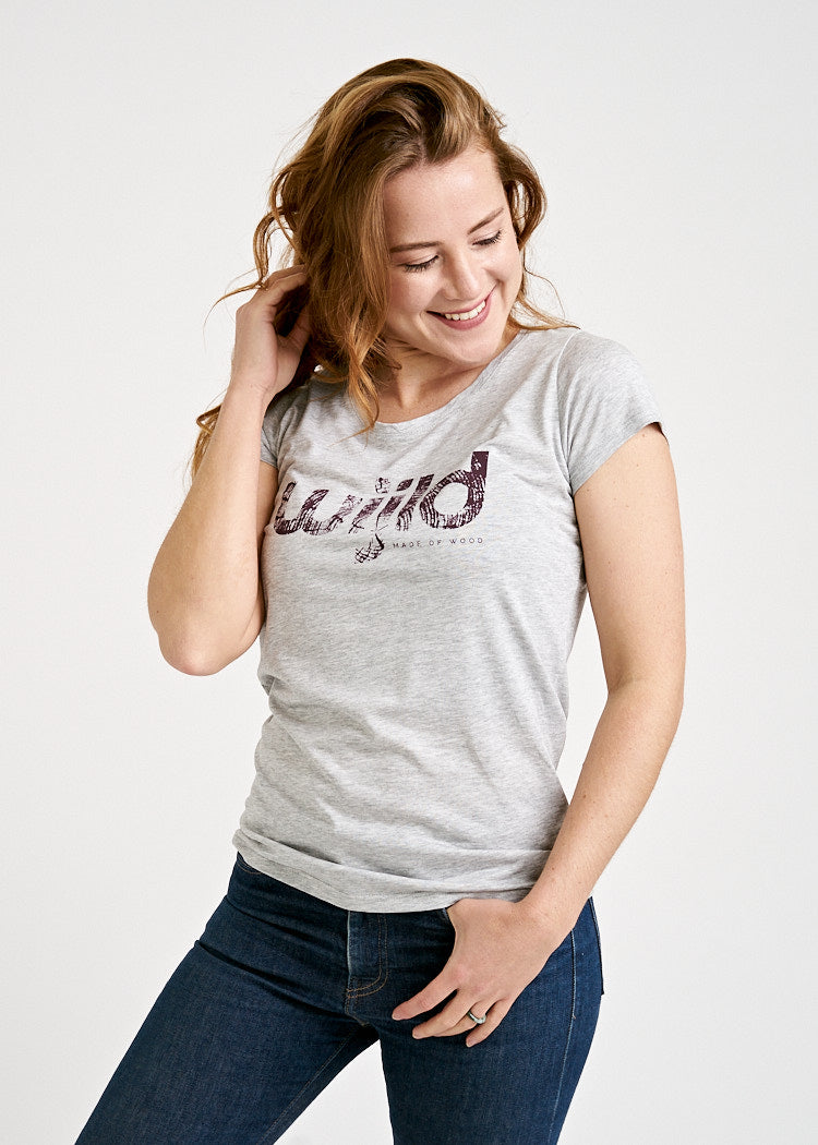 Wijld Woodshirt Sarah Wijld Font Damen T-Shirt Print Slim