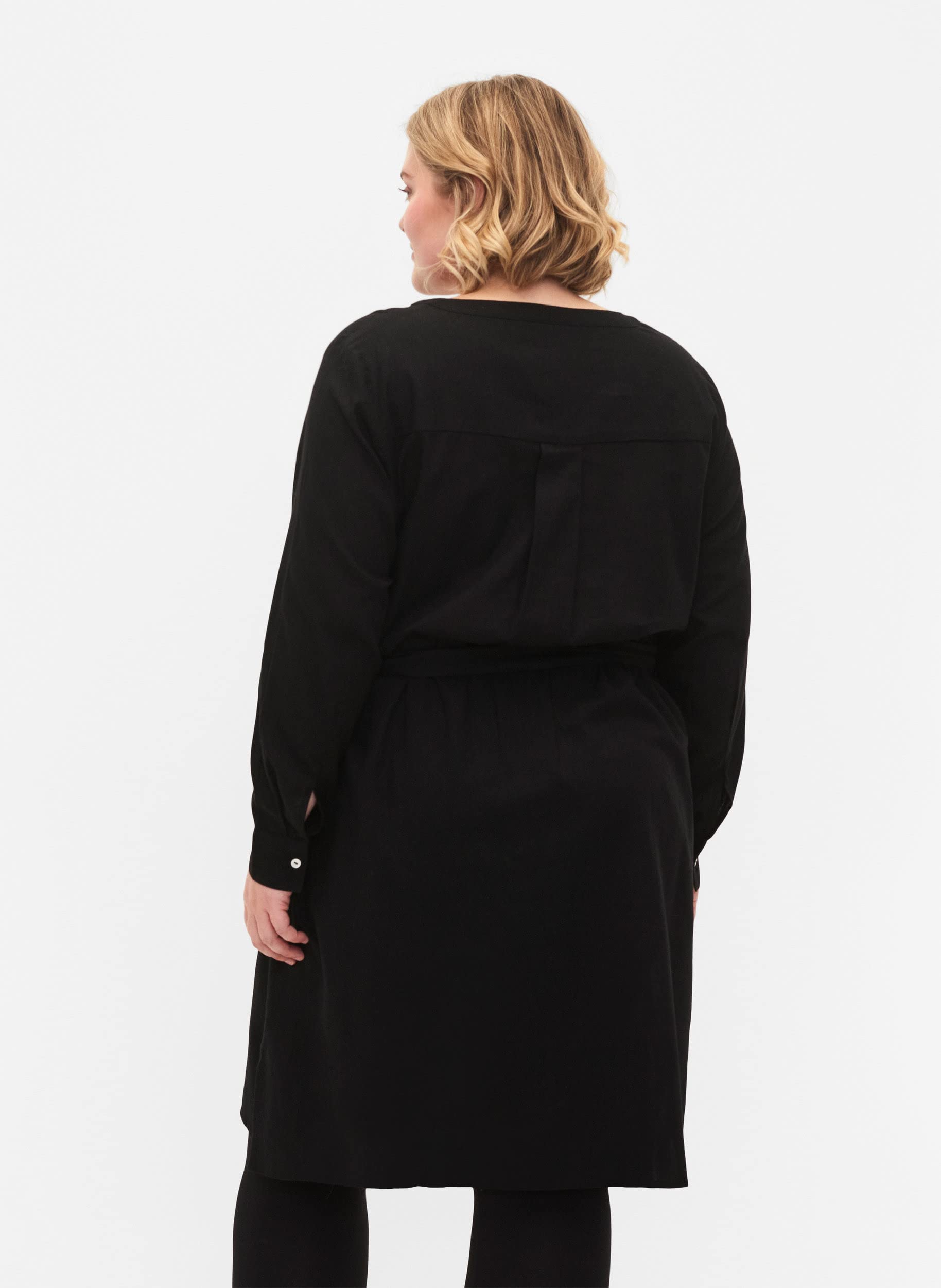 Zizzi Dresses Hemdkleid Langarm Baumwolle Hemdkleid