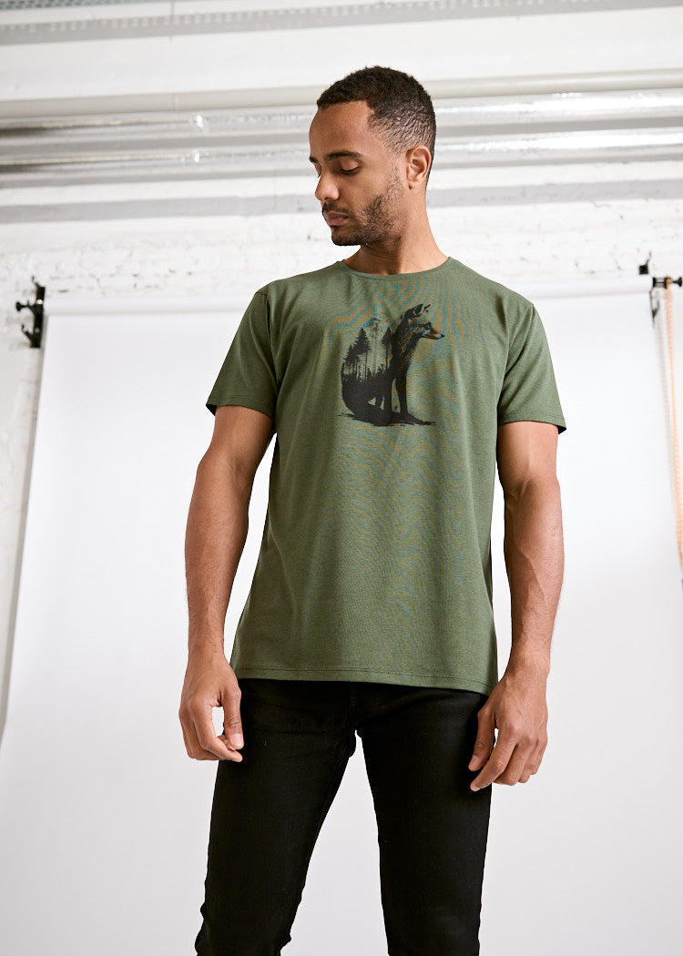 Wijld WoodShirt Alex Forest Fox Herren T-Shirt Bio