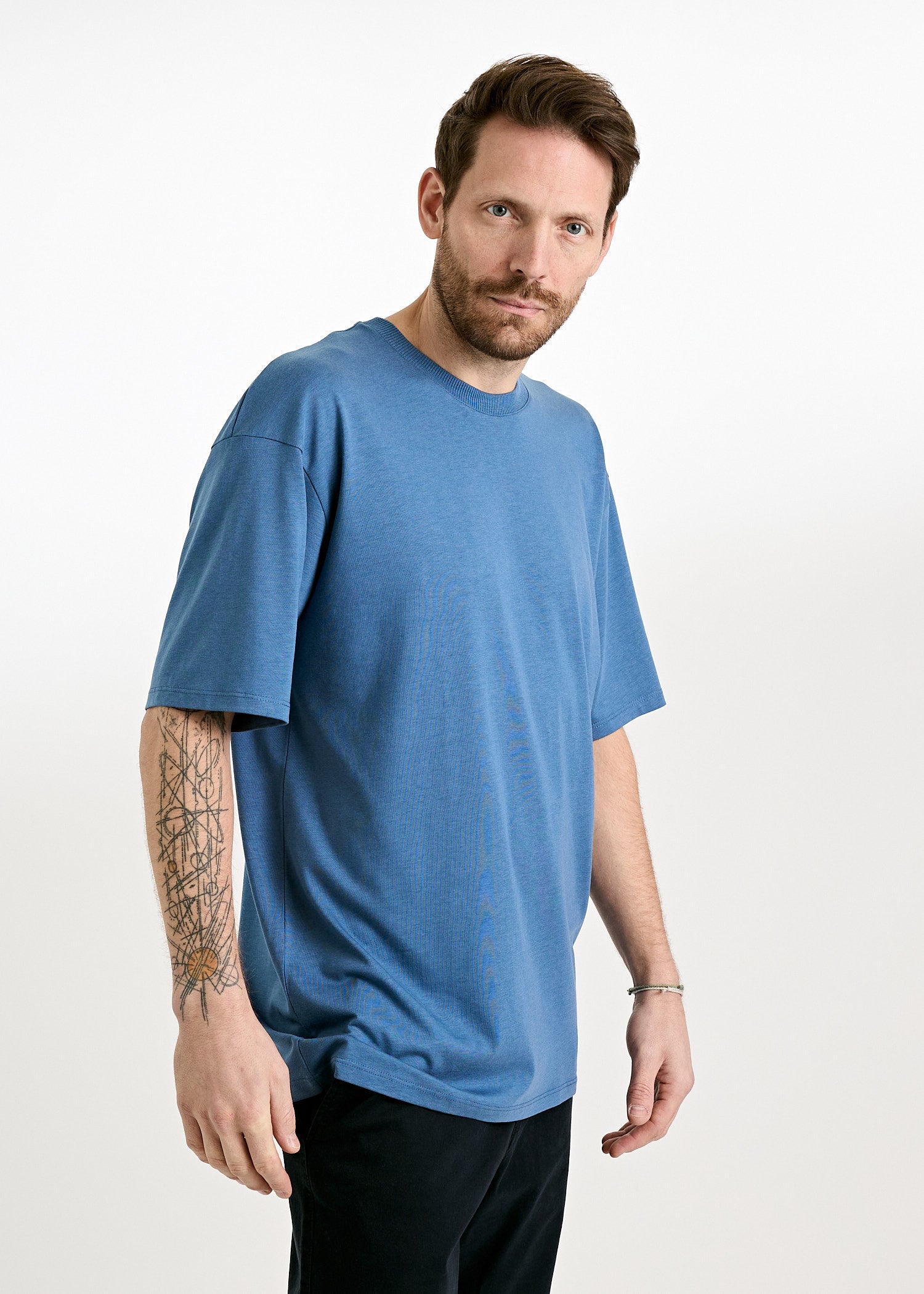 Wijld James WoodShirt Herren Bijout Blue Lyocell