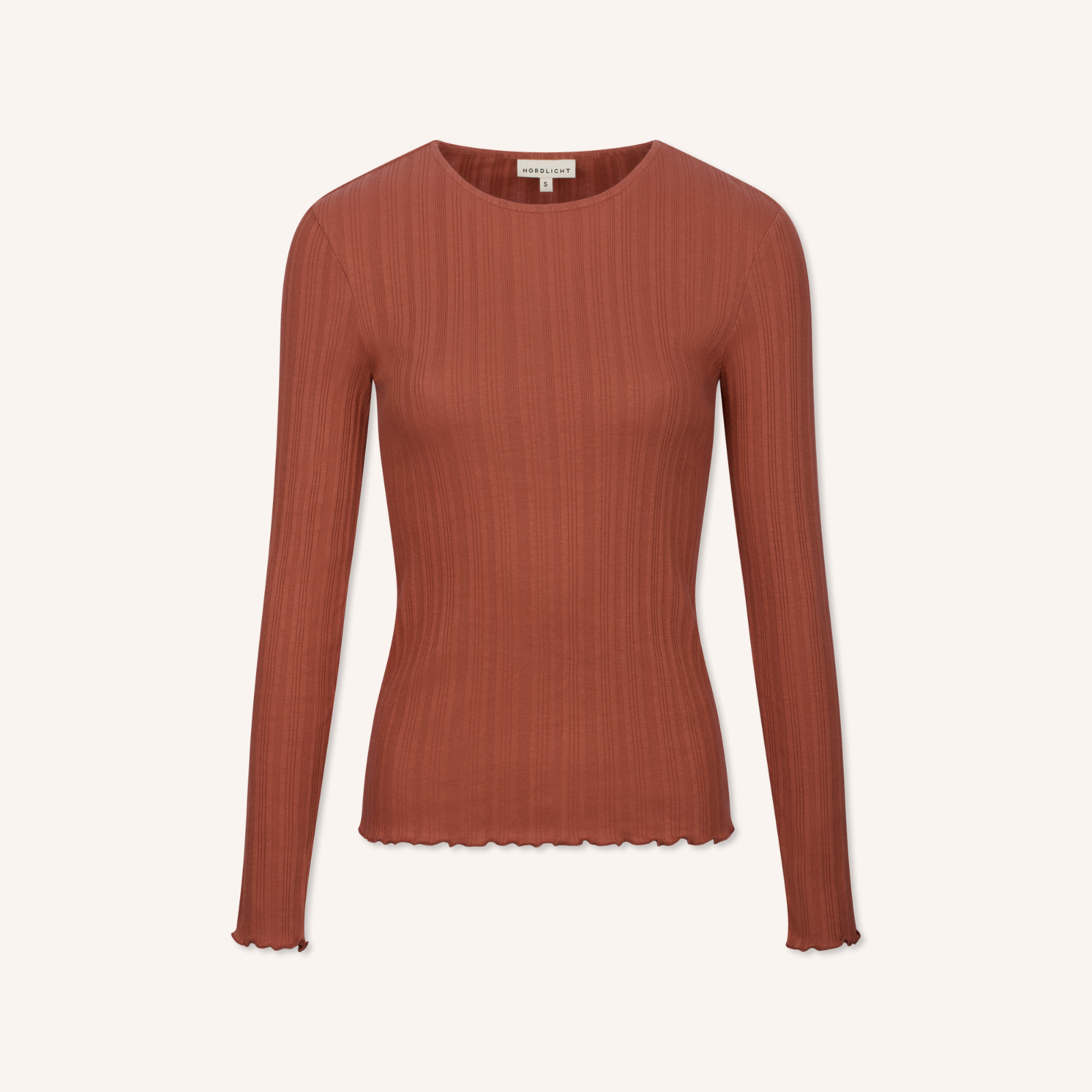 Nordlicht Maja Langarmshirt Altrosa Bio-Baumwolle Körpernah