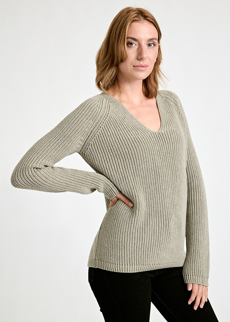 Wijld Mina Strickpullover Damen Sage Bio-Baumwolle