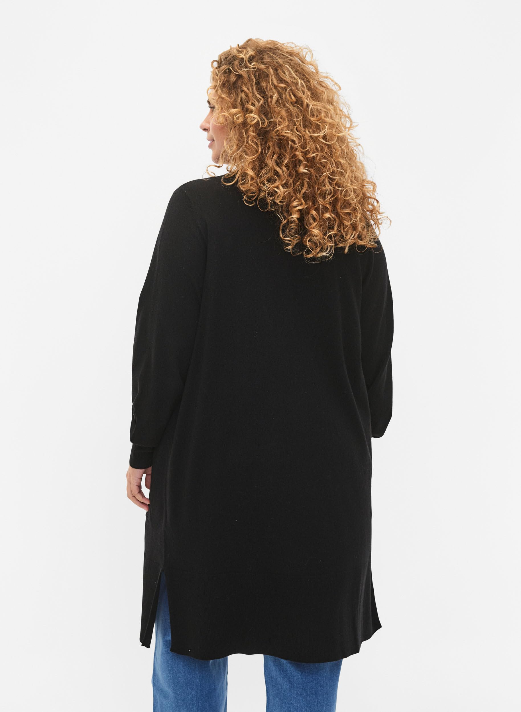 Zizzi Cardigans Strickjacke Taschen Viskose Strickjacke