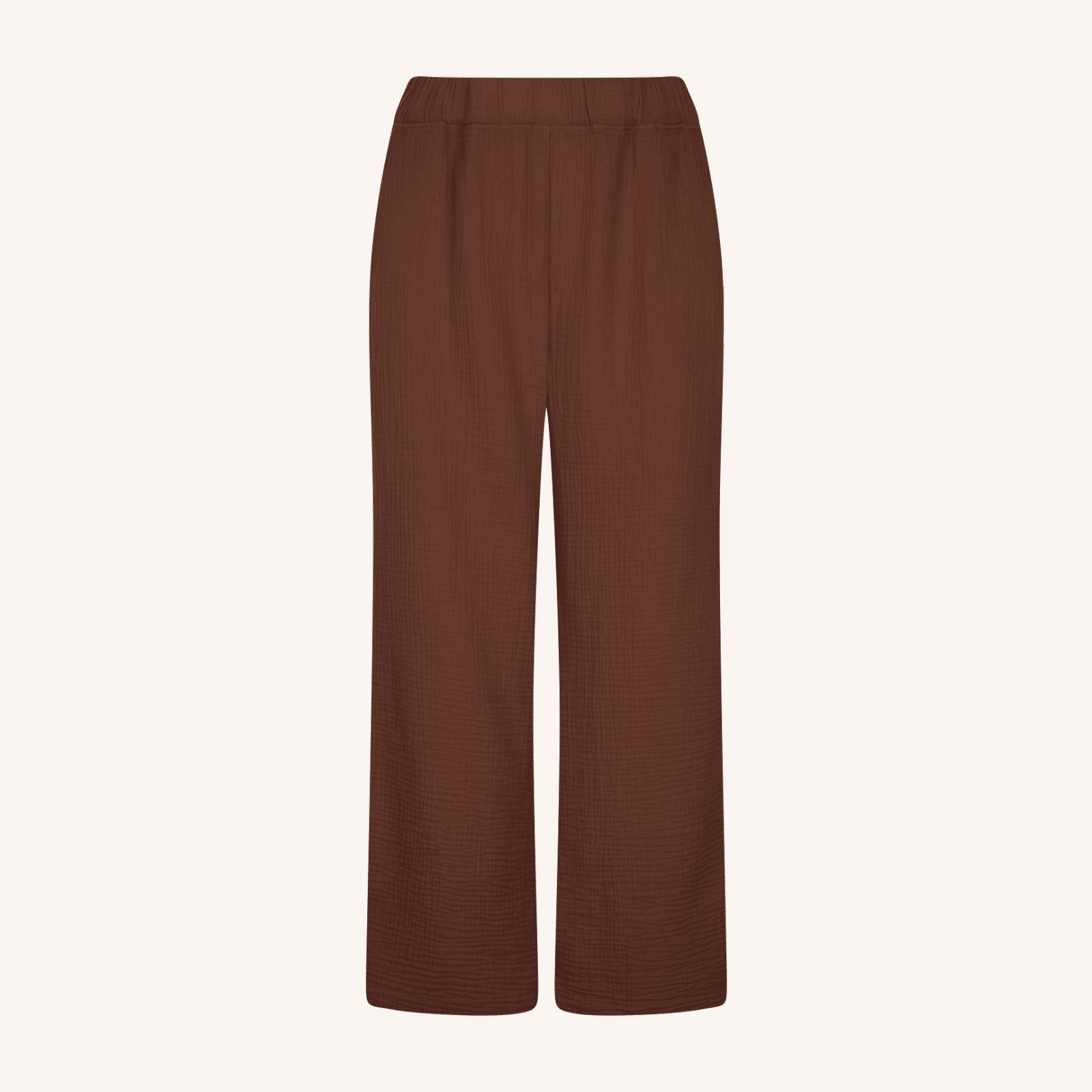 NORDLICHT Leja Musselin Hose Braun Bio-Baumwolle