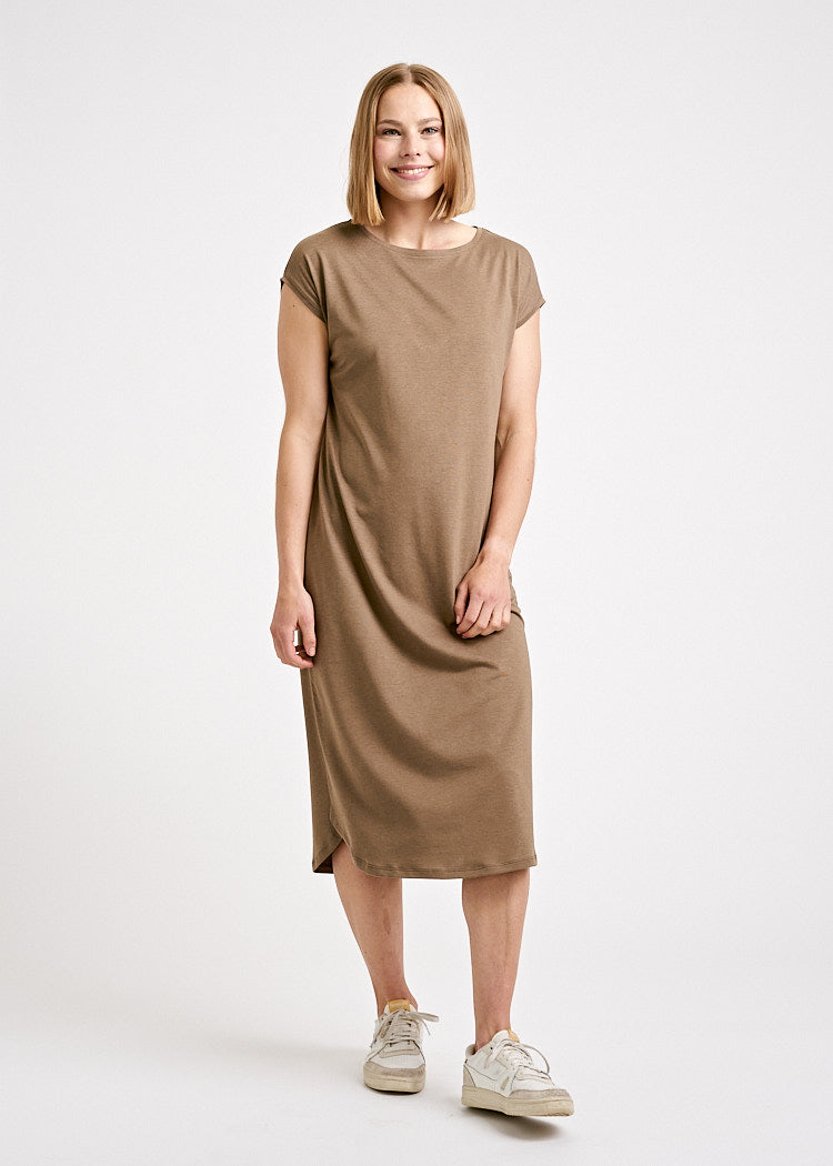 Wijld Kimono Midi-Kleid Sepia Tint Damen Sommer-Kleid
