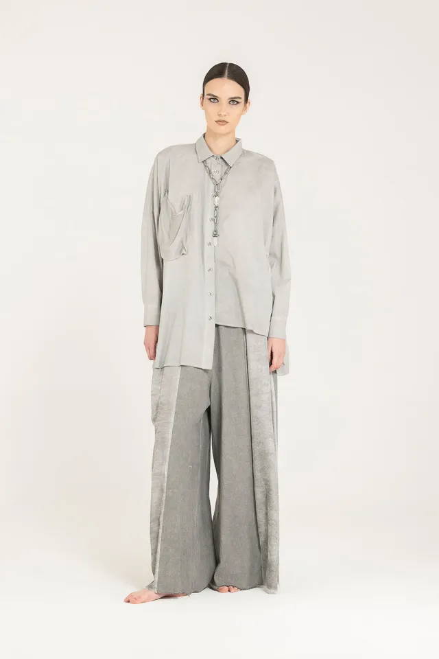 Sanctamuerte Camicie Camicia Boxy Bluse Viskose Seide