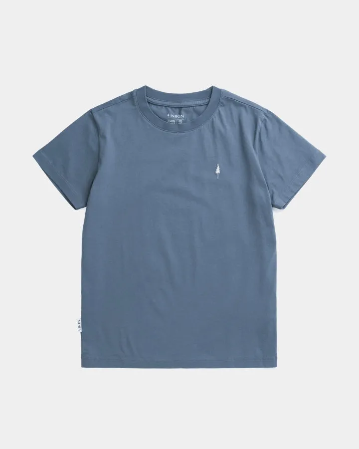 NIKIN TreeShirt Kids T-Shirt Steel Blue Bio-Baumwolle