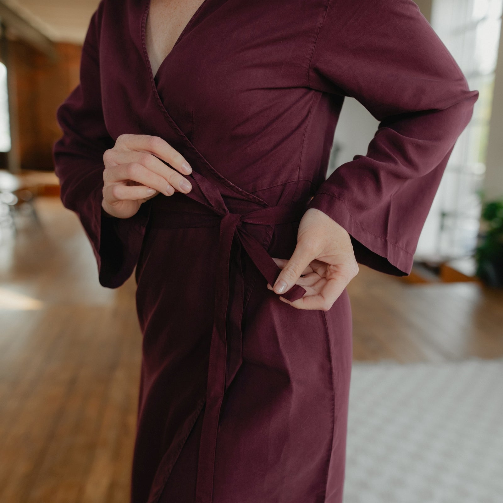 NORDLICHT Martha Wickelkleid Damen Tencel V-Ausschnitt